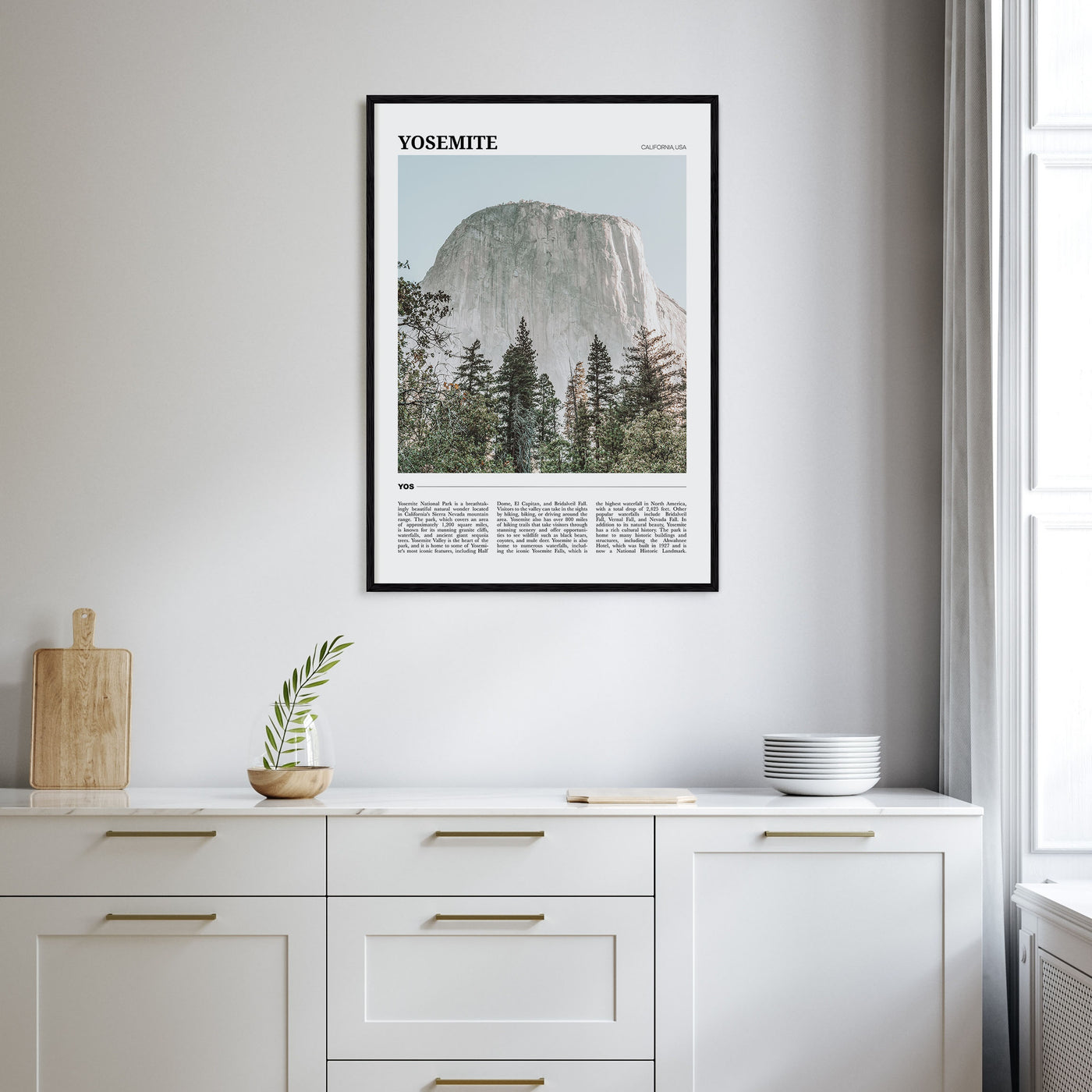 Yosemite National Park Travel Color Poster