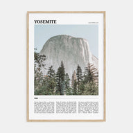 Yosemite National Park Travel Color Poster