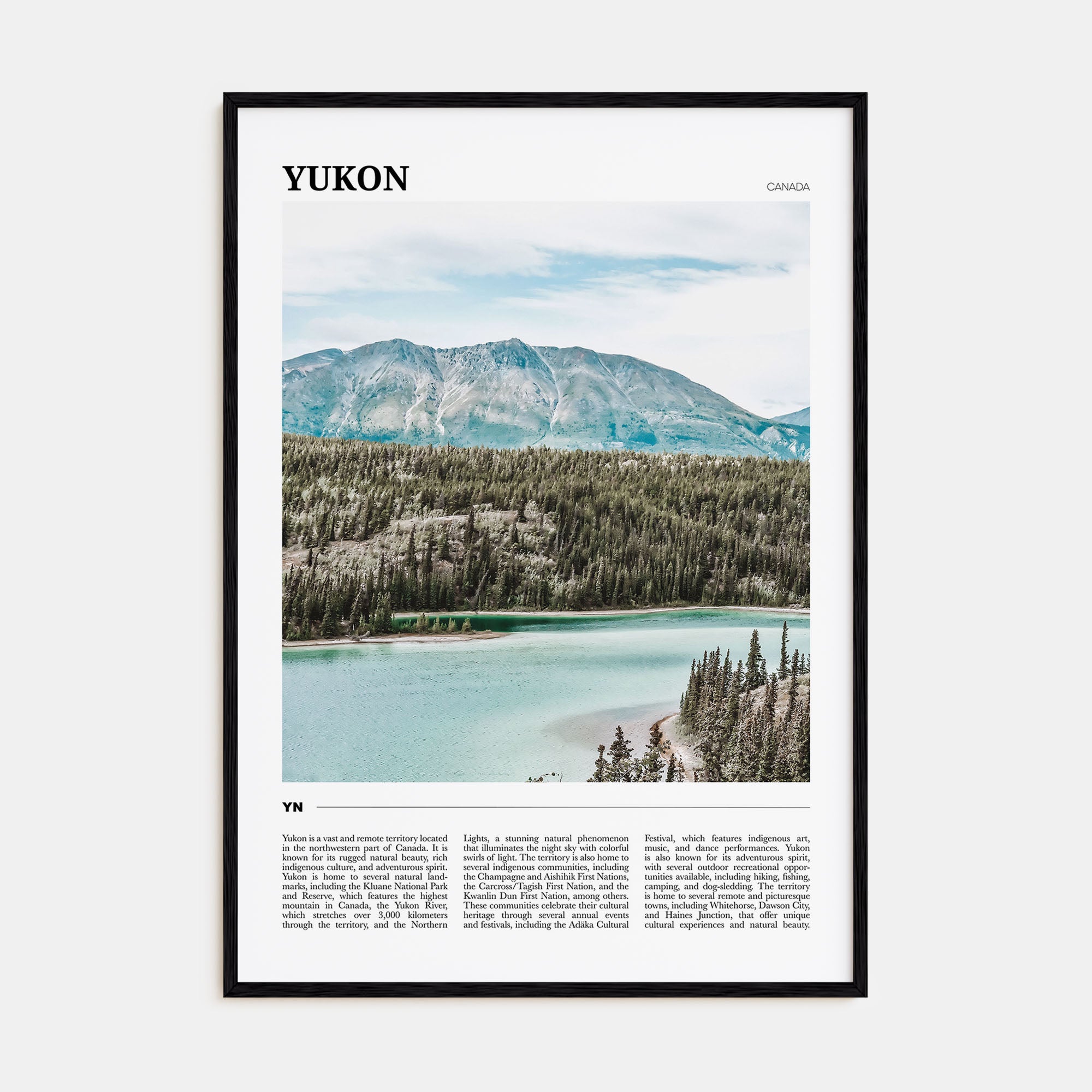 Yukon Travel Color Poster