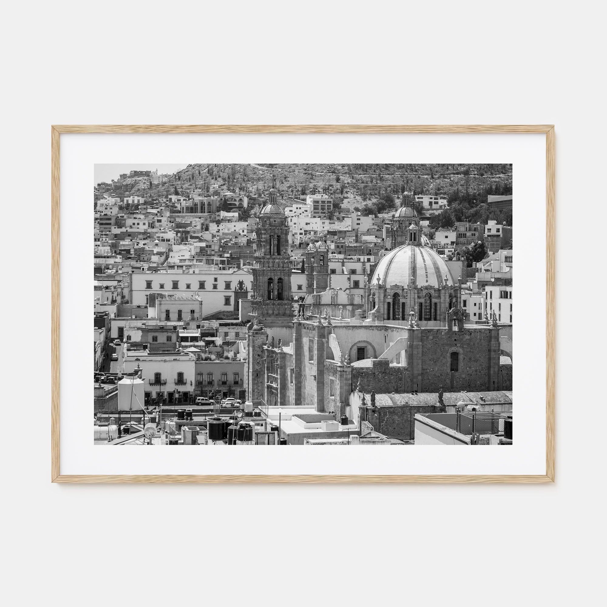 Zacatecas Landscape B&W Poster