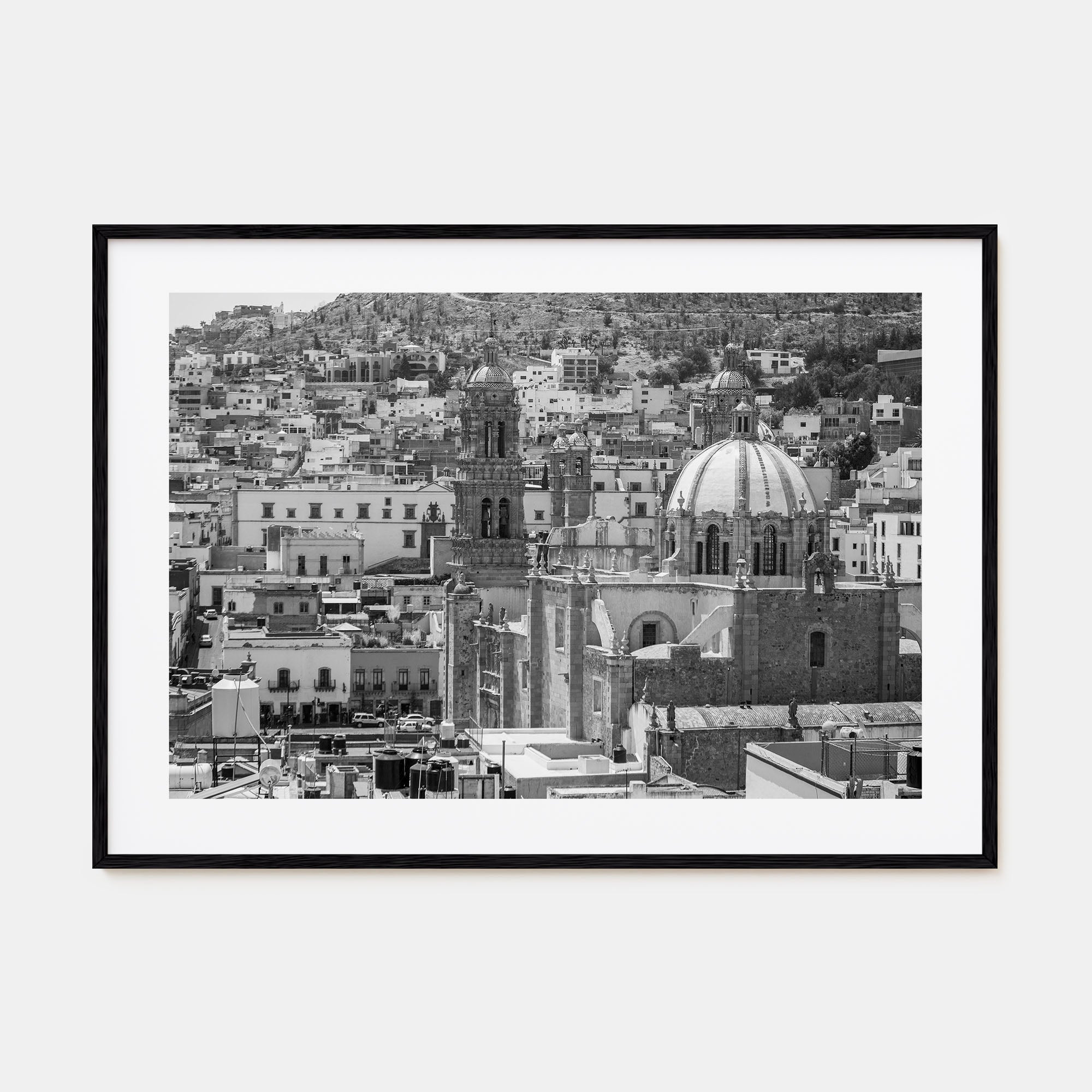 Zacatecas Landscape B&W Poster