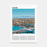 Zadar Travel Color Poster