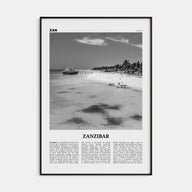 Zanzibar Travel B&W Poster