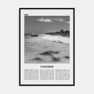 Zanzibar Travel B&W Poster