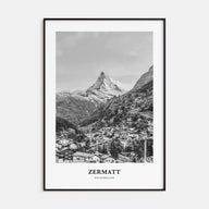 Zermatt Portrait B&W Poster