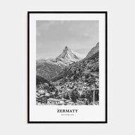 Zermatt Portrait B&W Poster