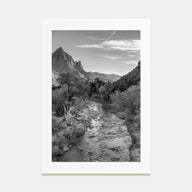 Zion National Park Photo B&W Poster
