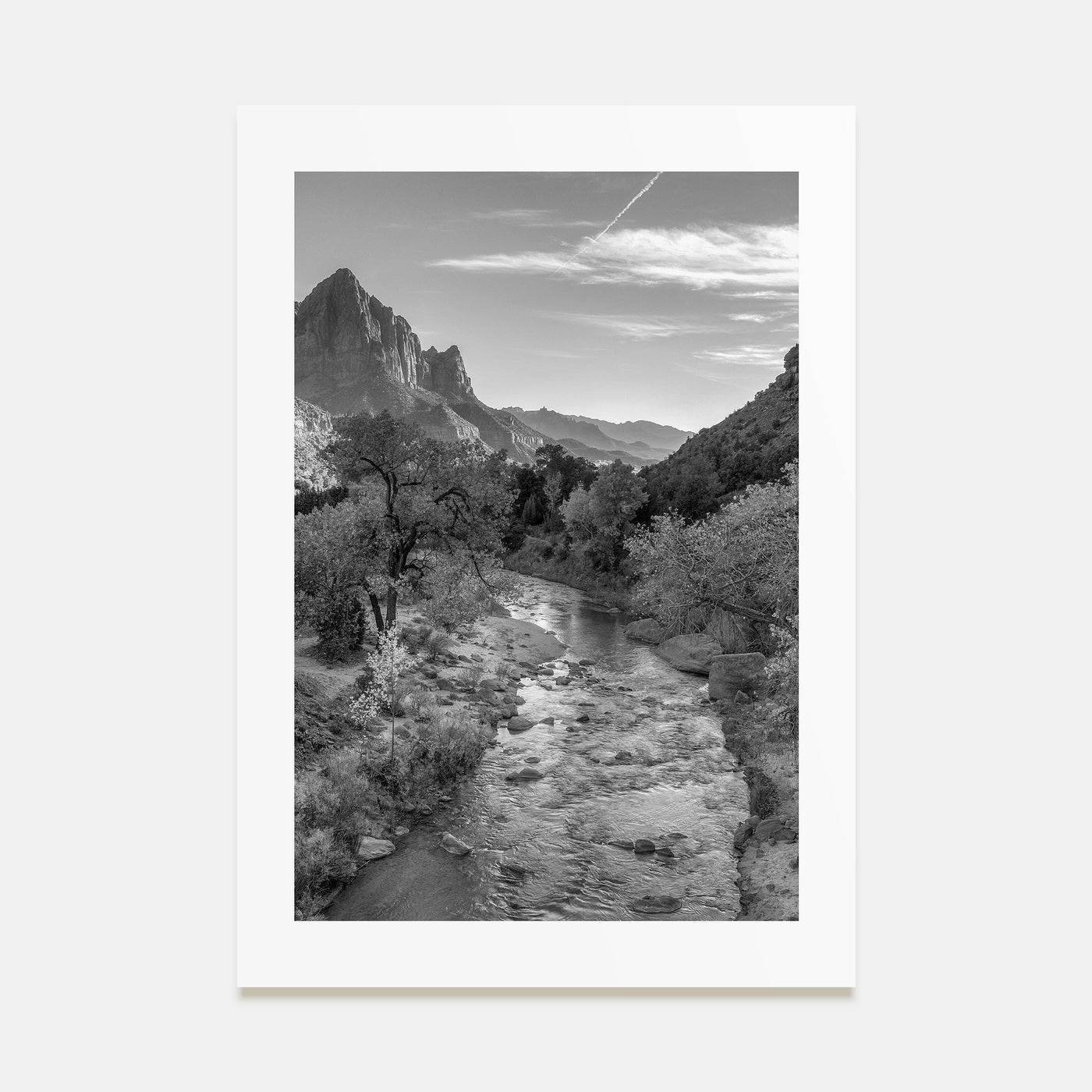 Zion National Park Photo B&W Poster