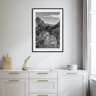 Zion National Park Photo B&W Poster