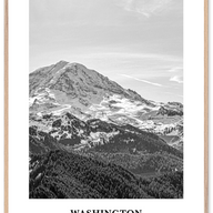 Washington (State) Portrait B&W No 2 Poster
