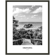 Okinawa Portrait B&W Poster