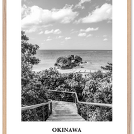 Okinawa Portrait B&W Poster
