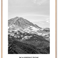 Washington (State) Portrait B&W No 2 Poster