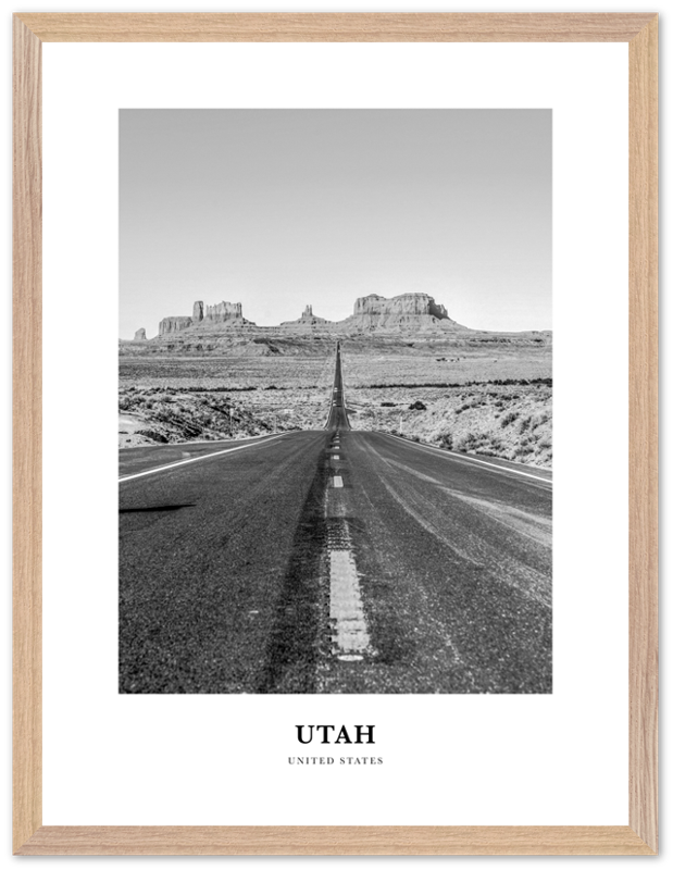 Utah Portrait B&W No 2 Poster