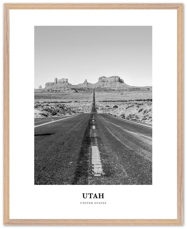 Utah Portrait B&W No 2 Poster