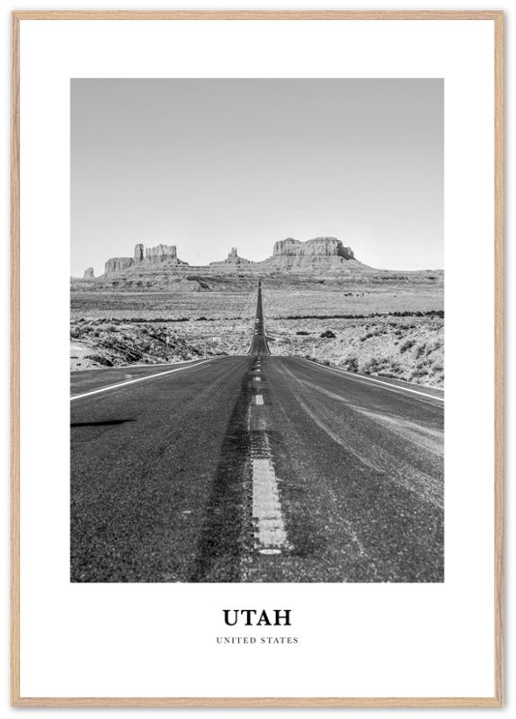 Utah Portrait B&W No 2 Poster