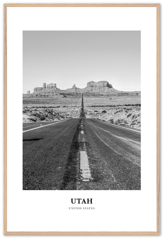 Utah Portrait B&W No 2 Poster
