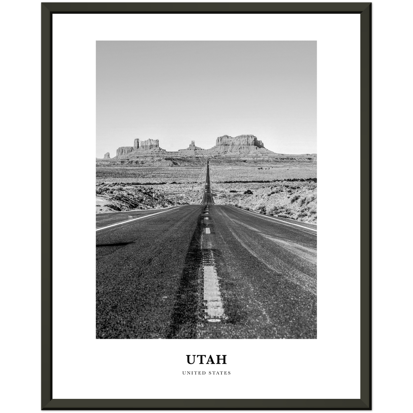 Utah Portrait B&W No 2 Poster