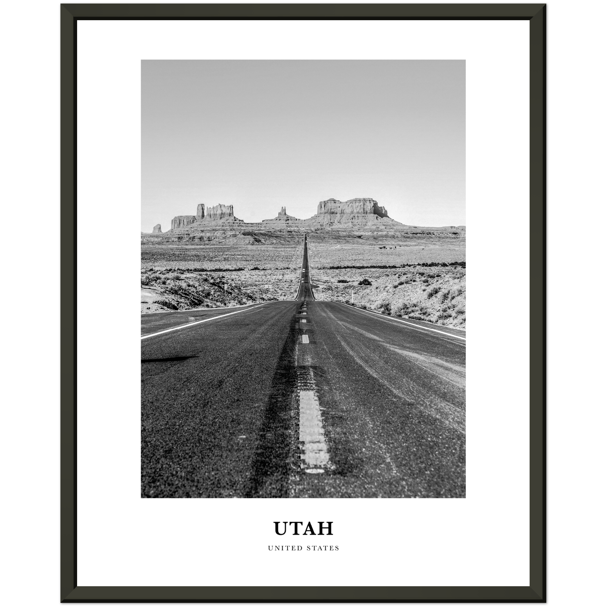 Utah Portrait B&W No 2 Poster