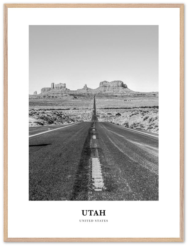 Utah Portrait B&W No 2 Poster