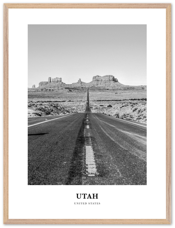 Utah Portrait B&W No 2 Poster