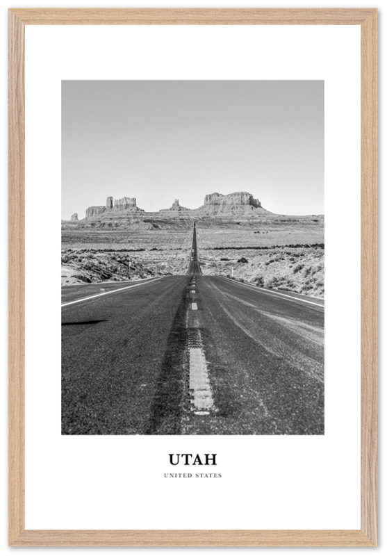Utah Portrait B&W No 2 Poster
