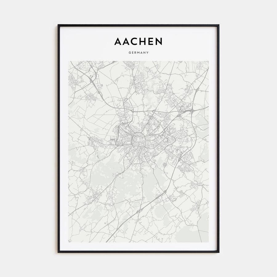 Aachen Map Portrait Poster