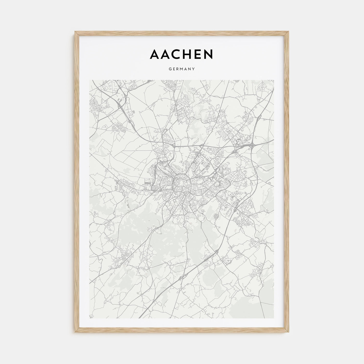 Aachen Map Portrait Poster