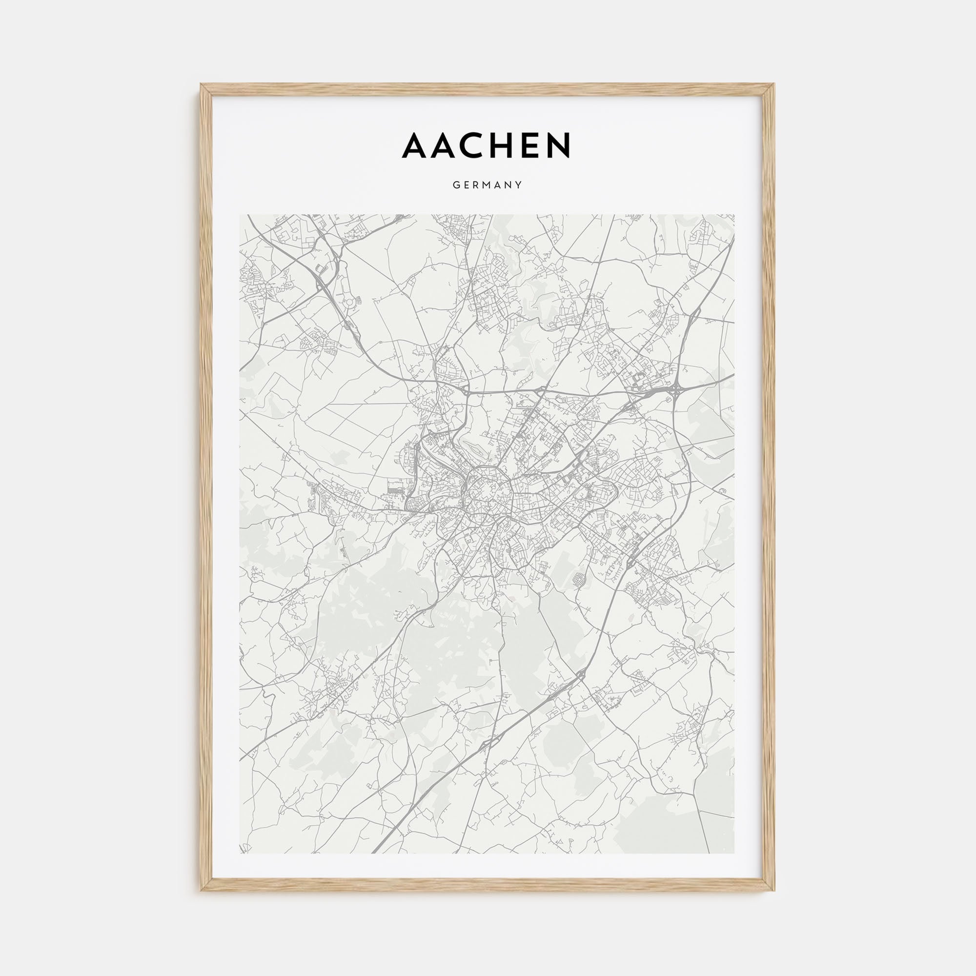Aachen Map Portrait Poster