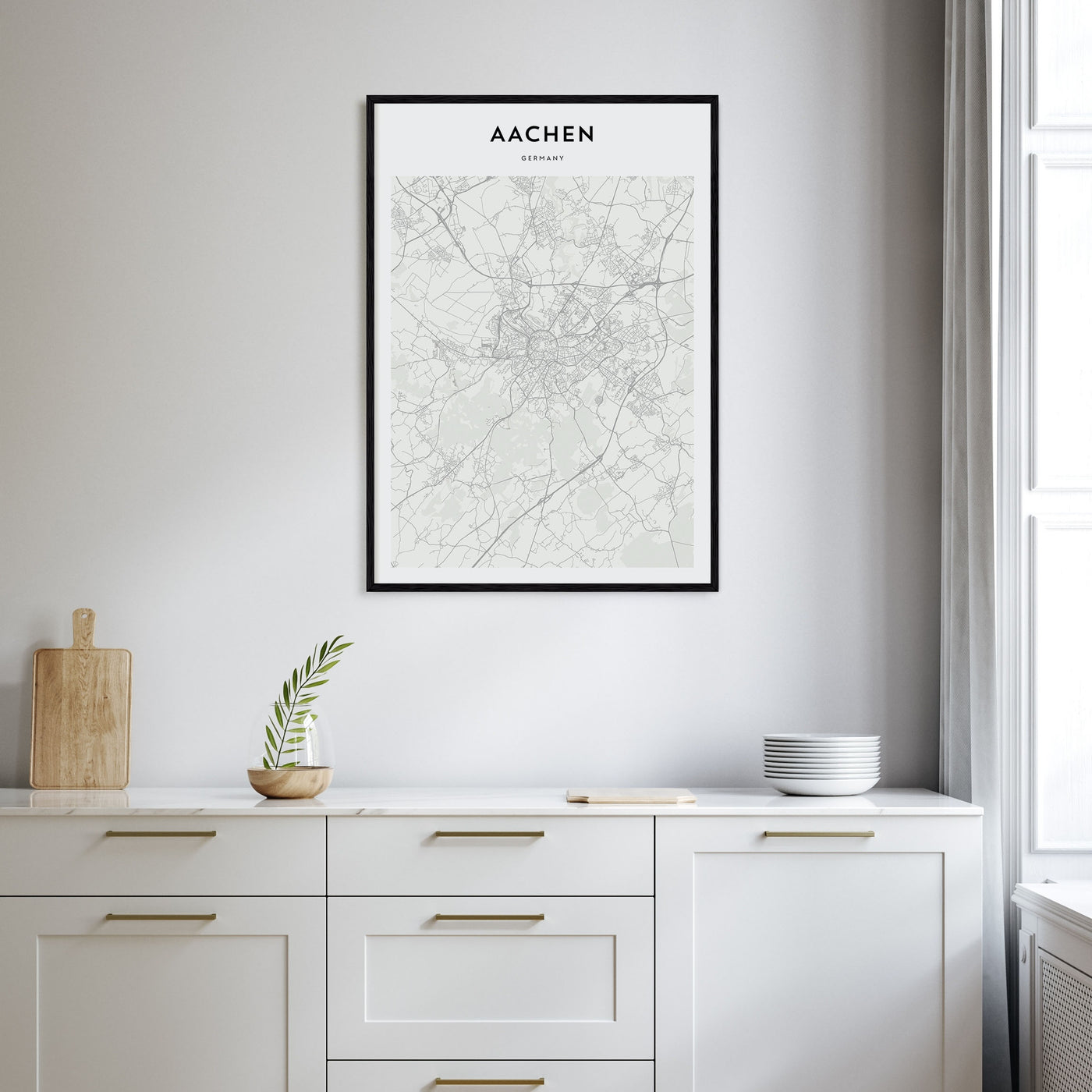 Aachen Map Portrait Poster