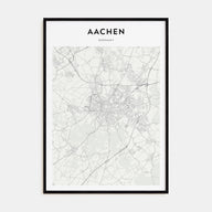 Aachen Map Portrait Poster