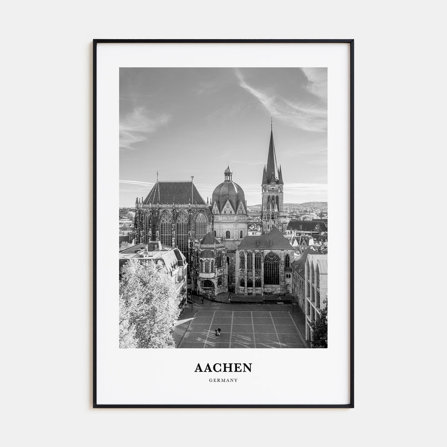 Aachen Portrait B&W Poster