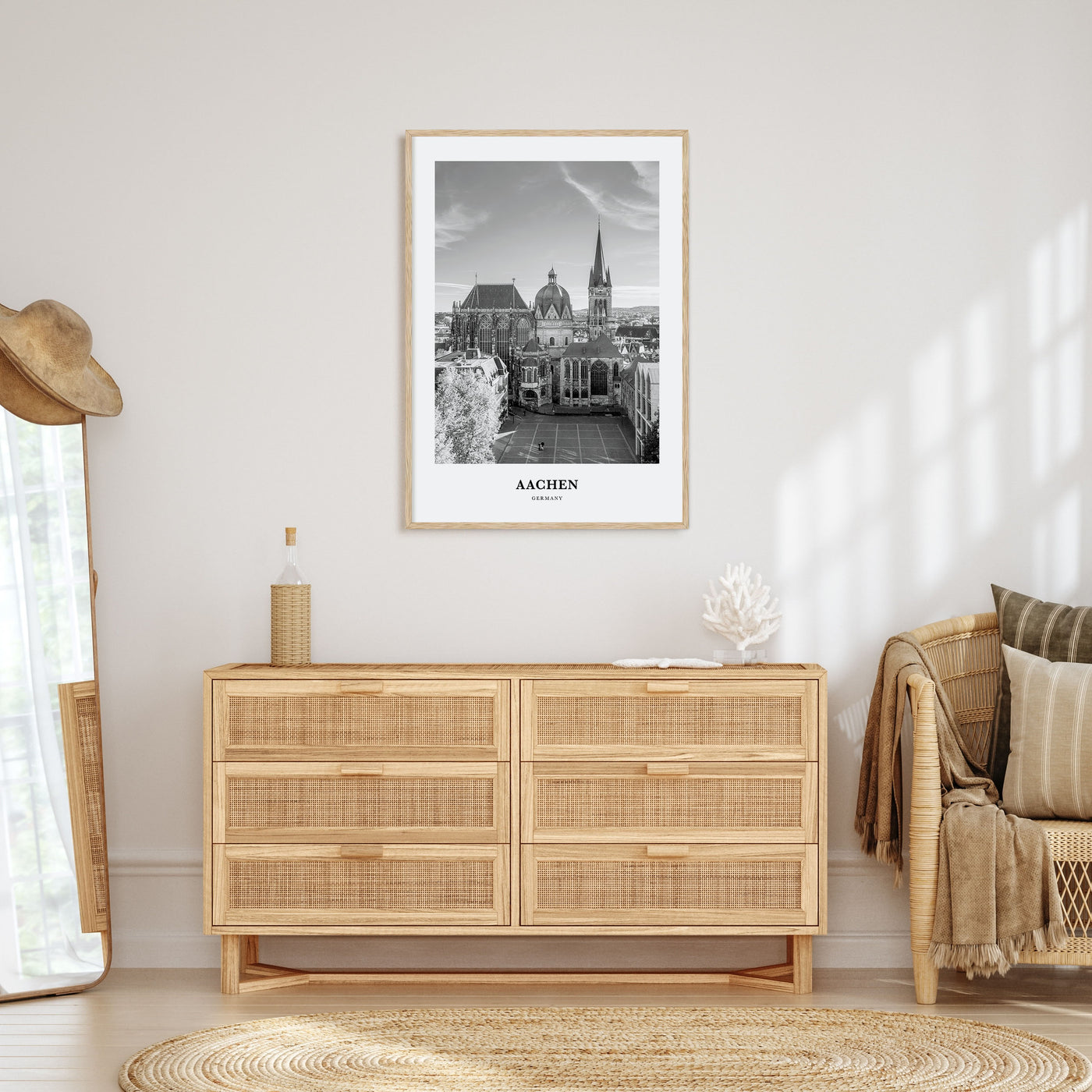 Aachen Portrait B&W Poster