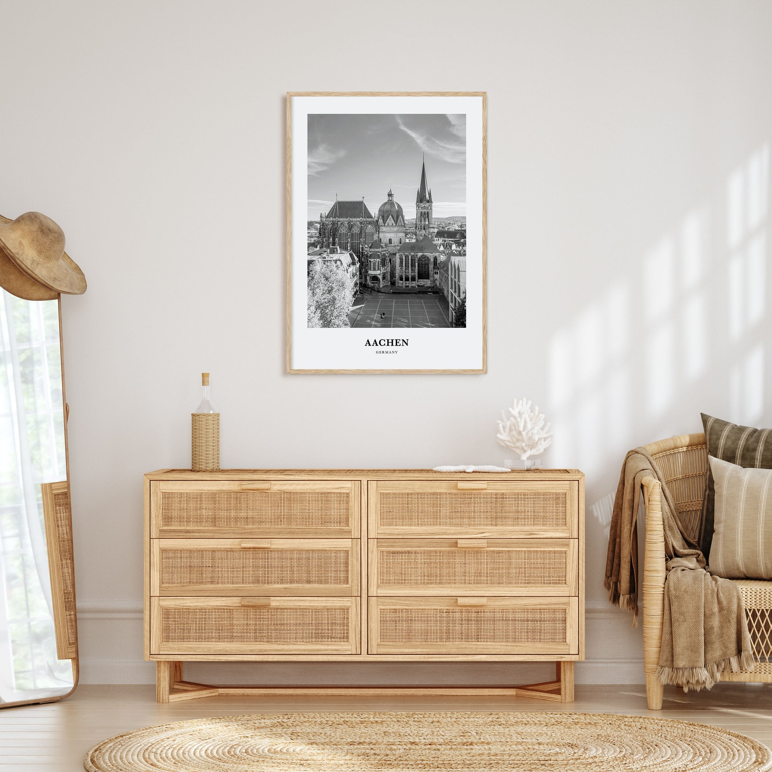 Aachen Portrait B&W Poster