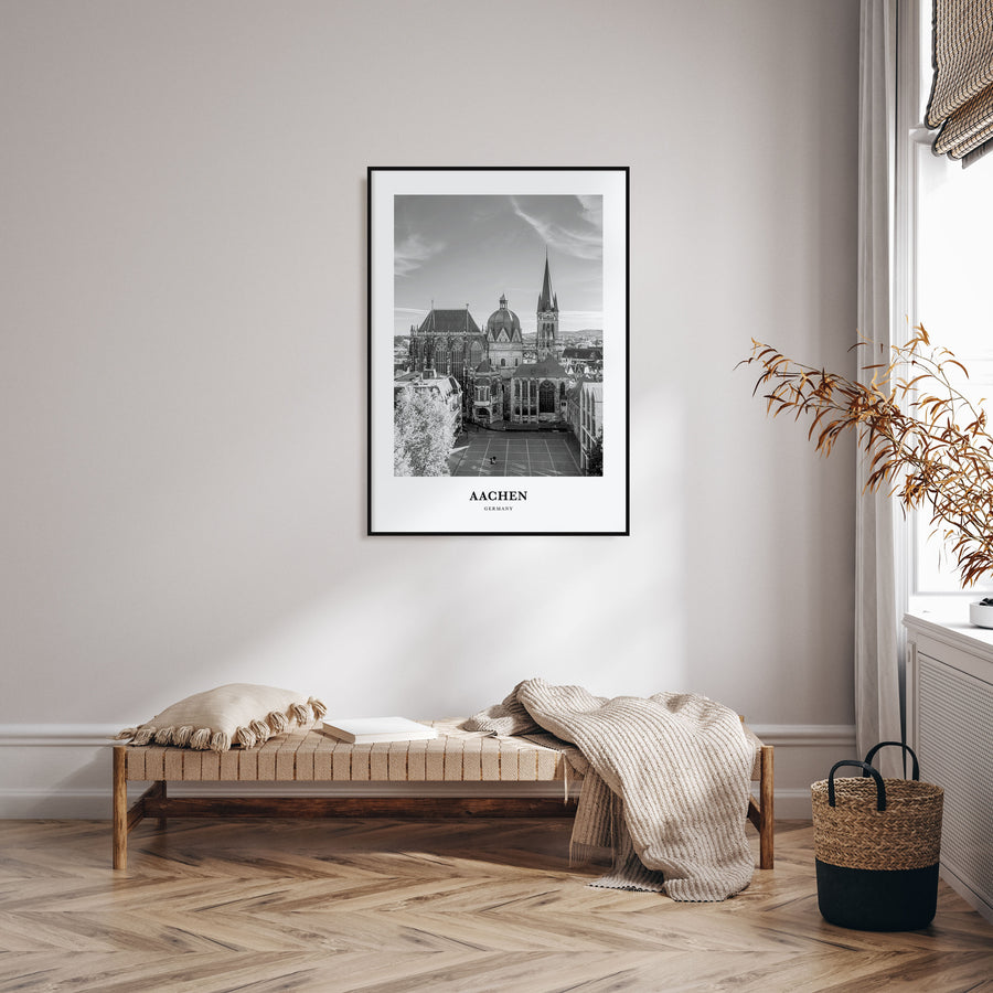 Aachen Portrait B&W Poster