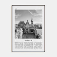 Aachen Travel B&W Poster