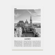 Aachen Travel B&W Poster