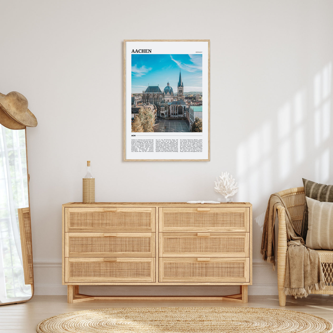 Aachen Travel Color Poster