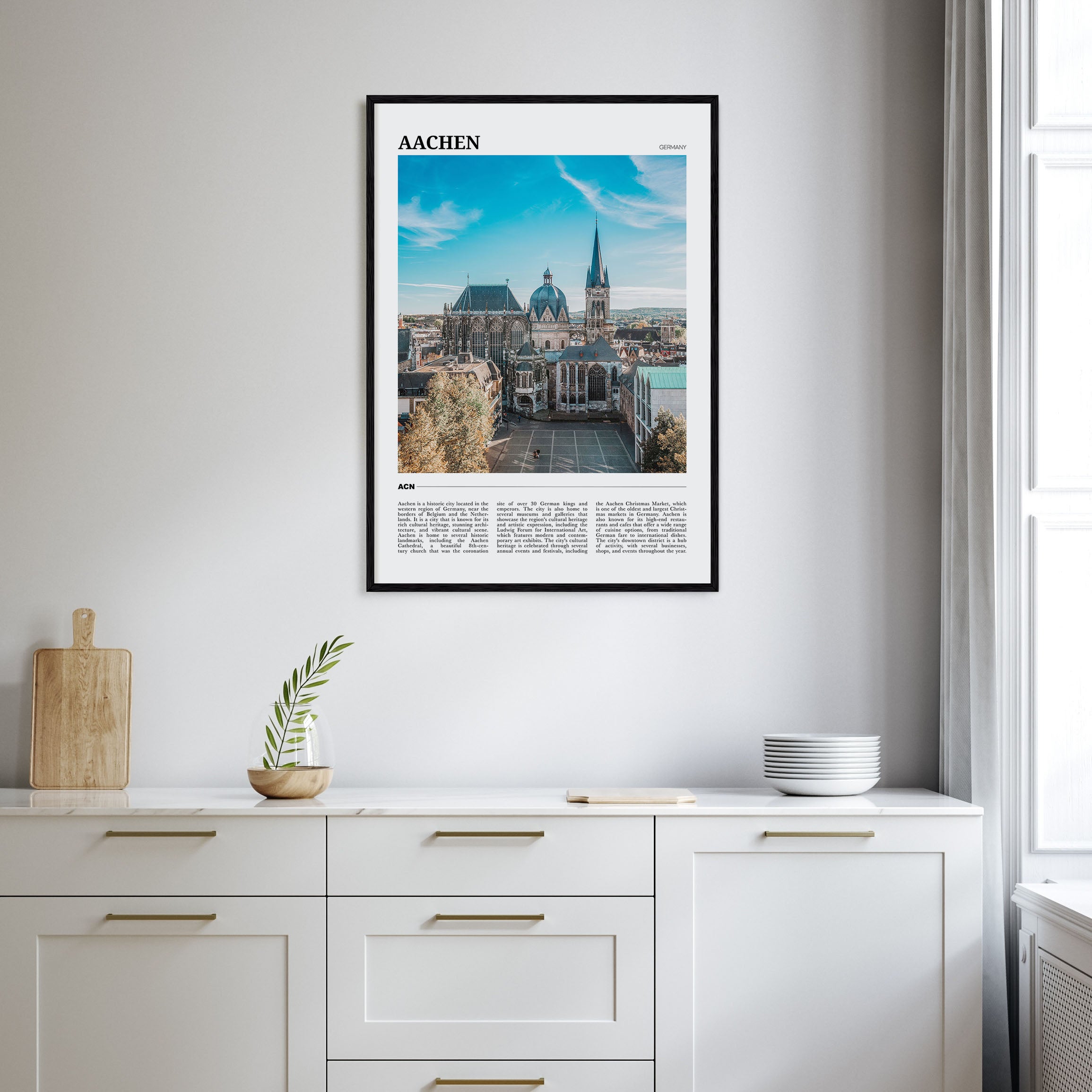 Aachen Travel Color Poster
