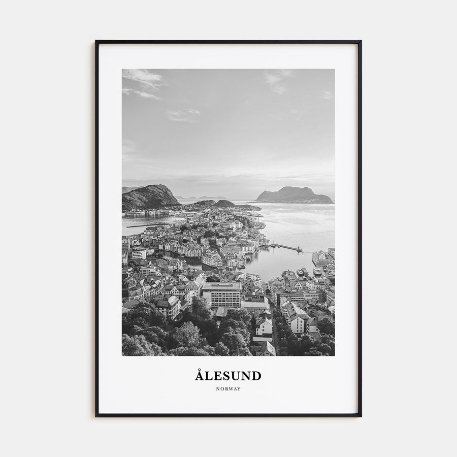 Aalesund Portrait B&W Poster