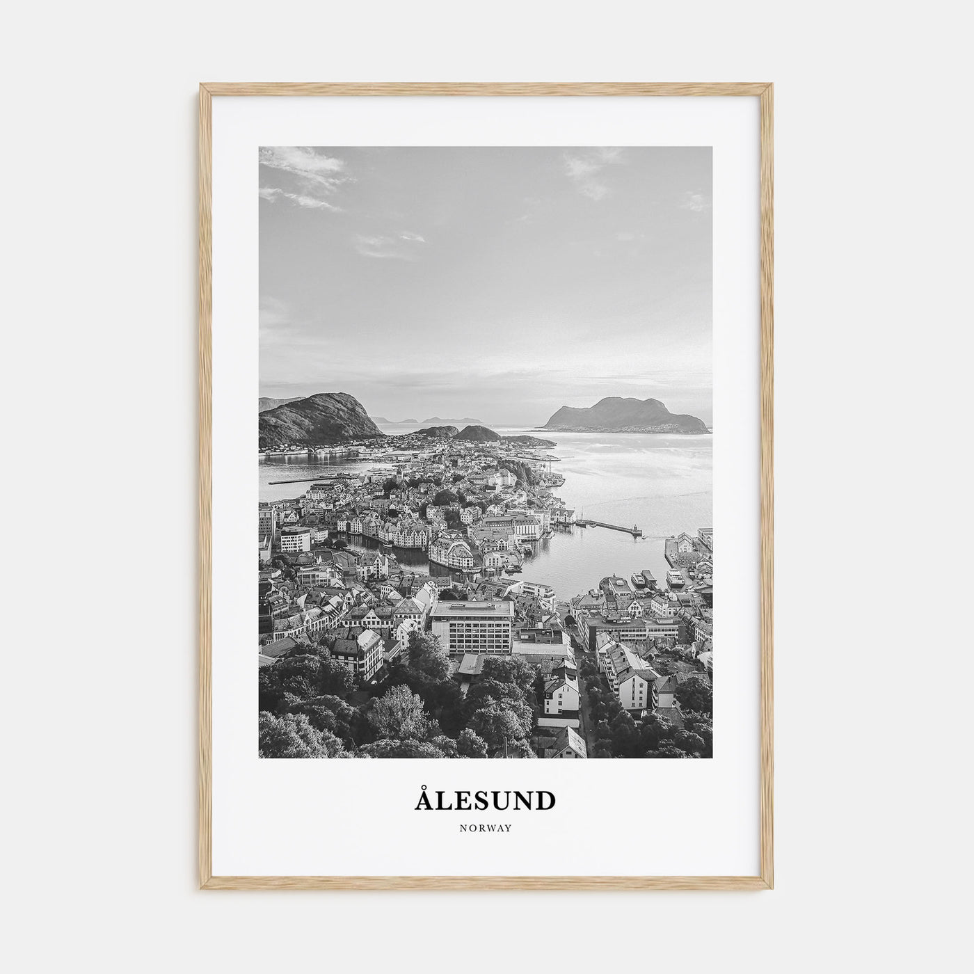 Aalesund Portrait B&W Poster
