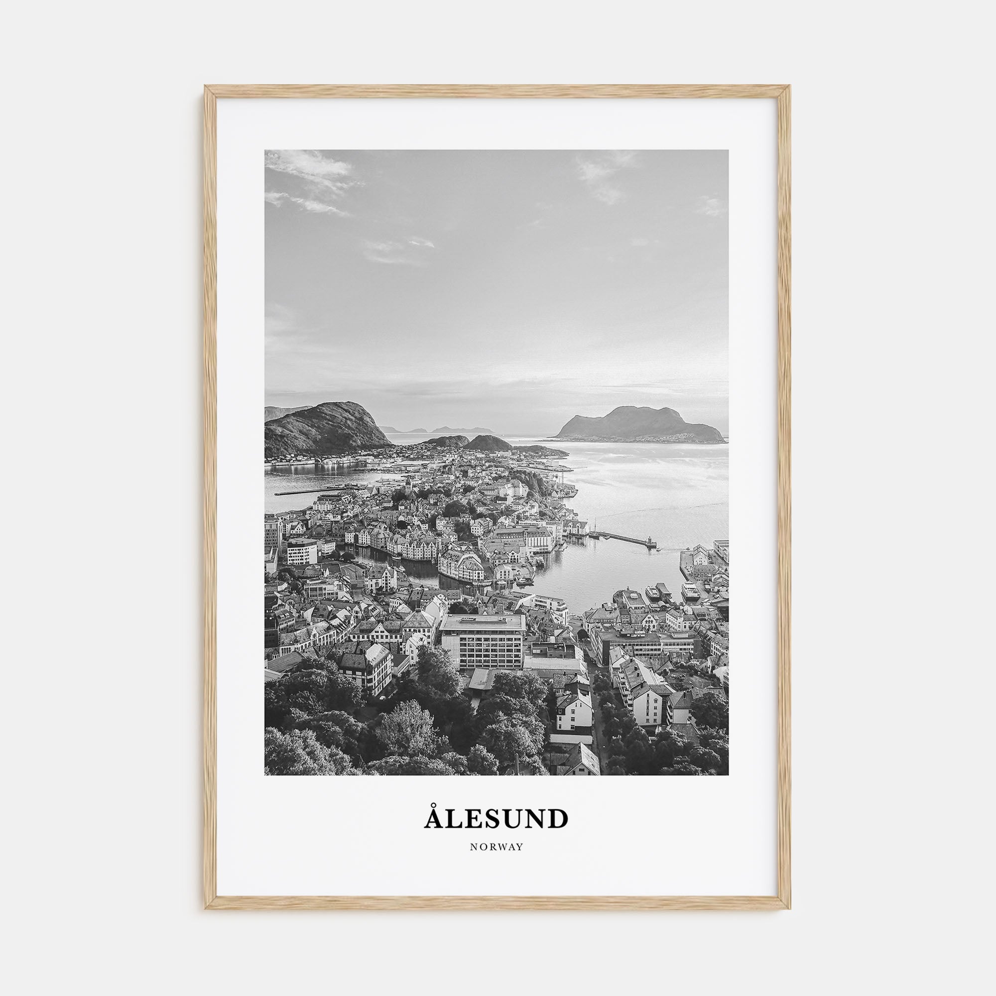 Aalesund Portrait B&W Poster
