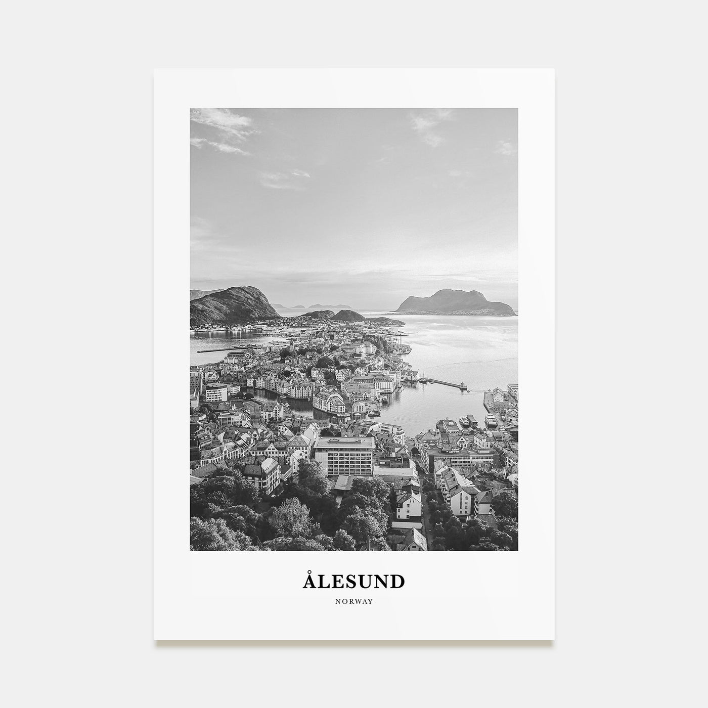 Aalesund Portrait B&W Poster