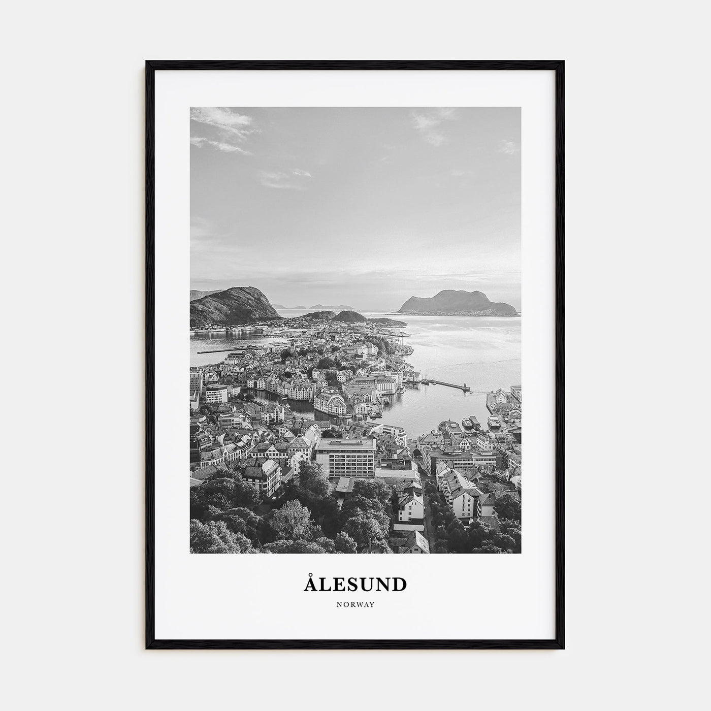 Aalesund Portrait B&W Poster