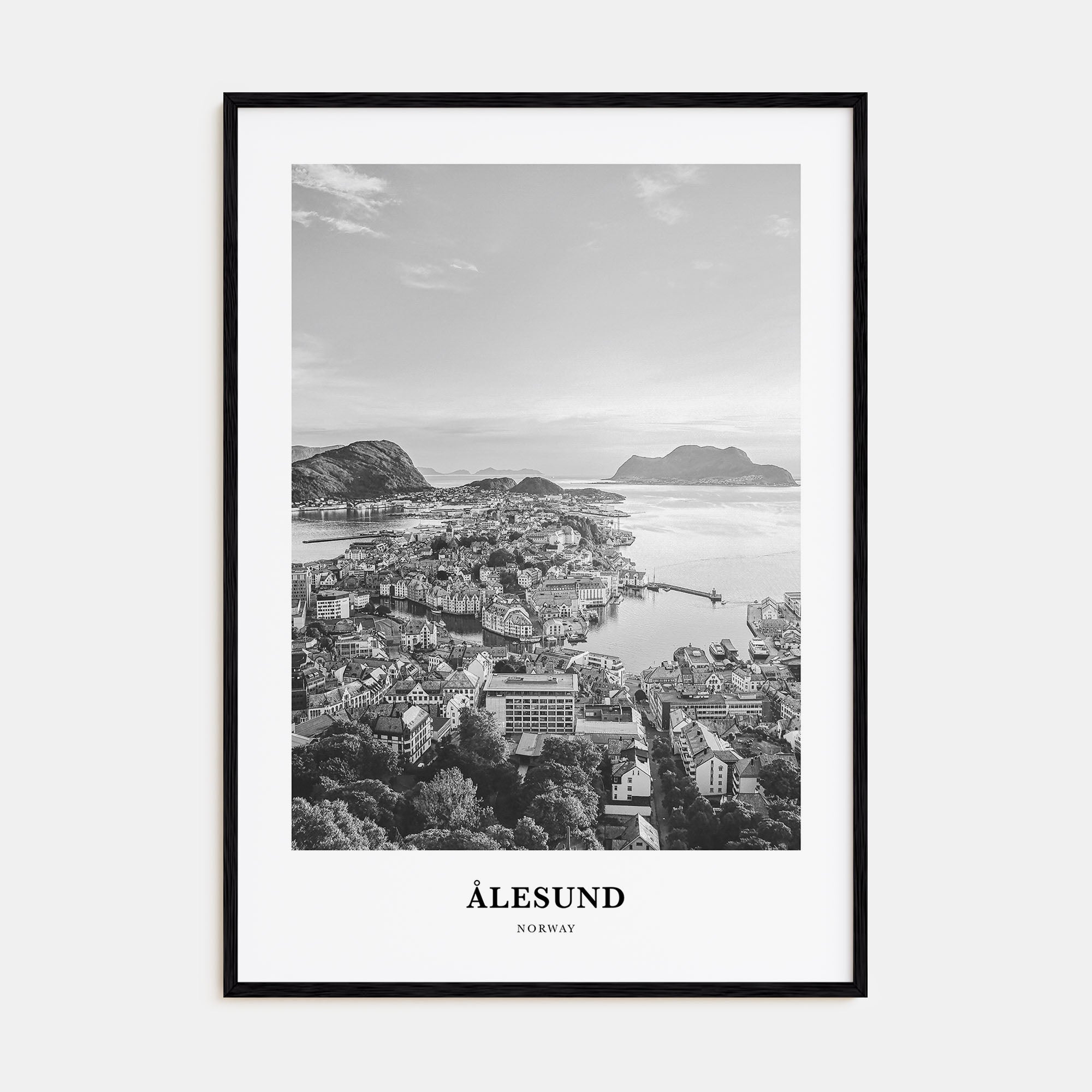 Aalesund Portrait B&W Poster