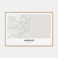 Aarhus Map Landscape Poster