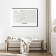 Aarhus Map Landscape Poster