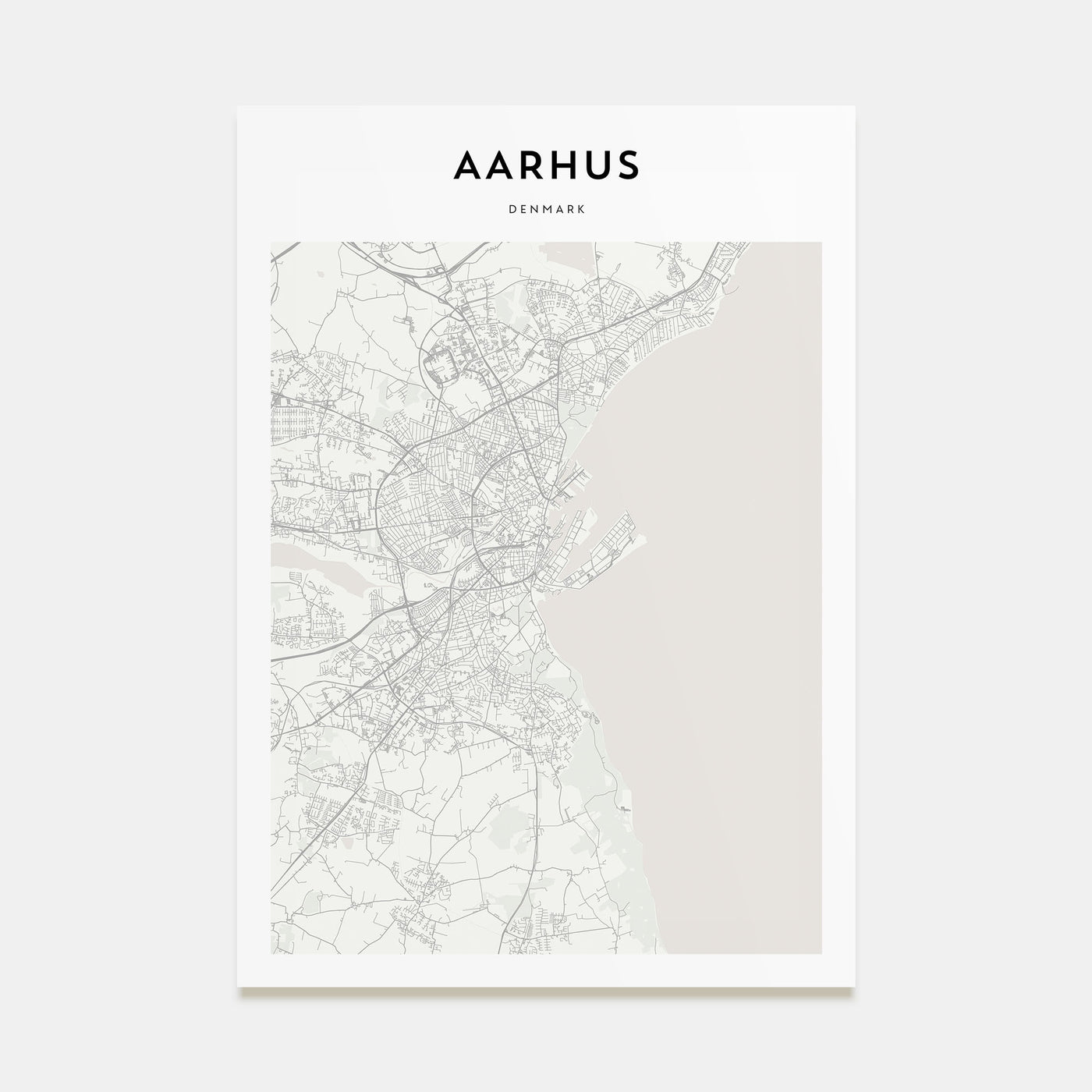 Aarhus Map Portrait Poster