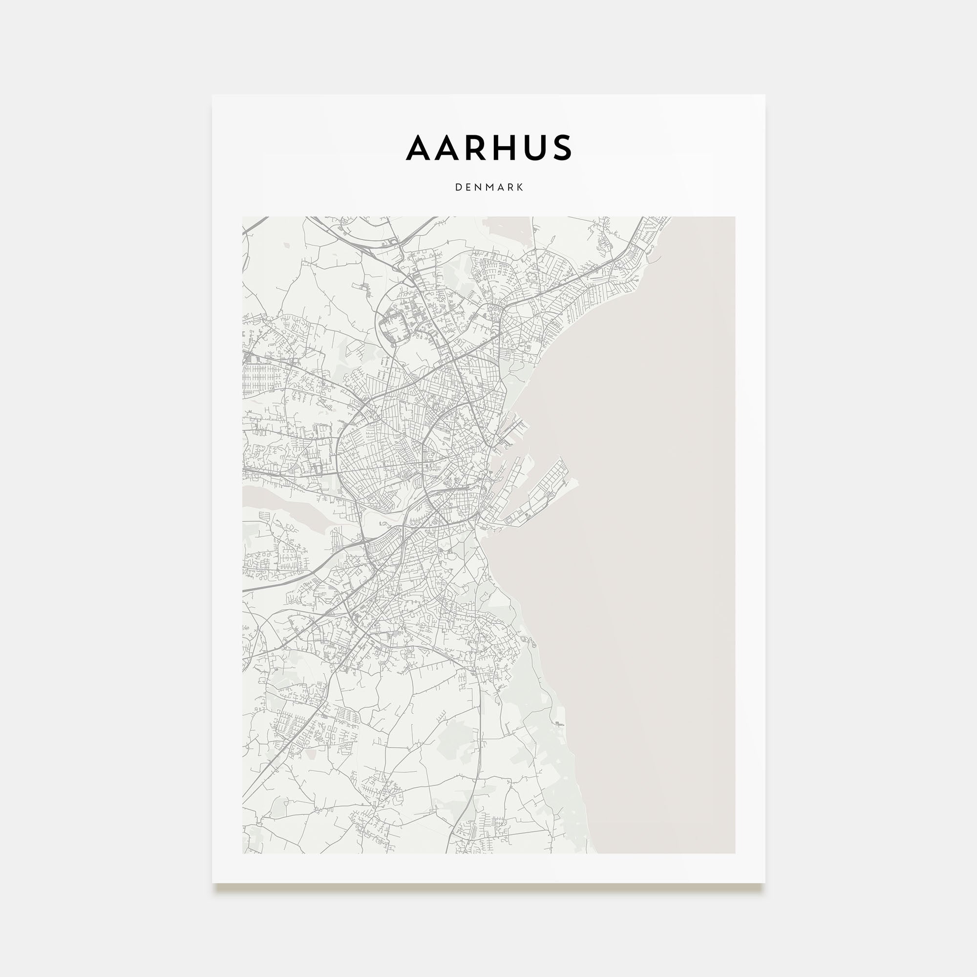 Aarhus Map Portrait Poster