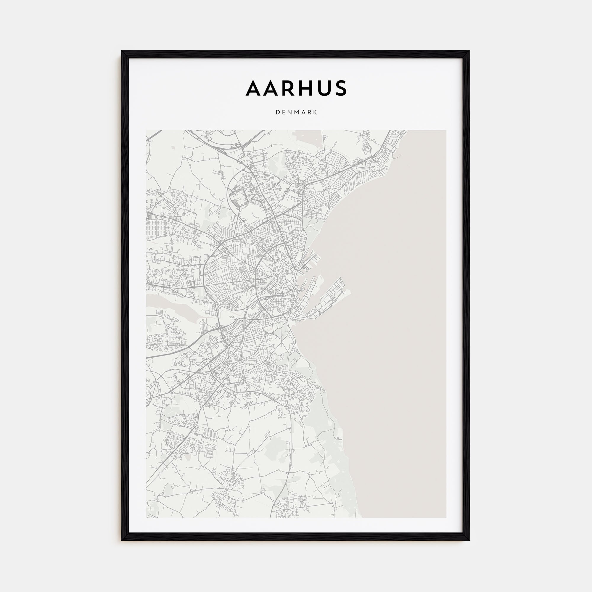 Aarhus Map Portrait Poster